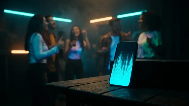 Vänner spelar ett musikspel på en fest: Det Ultimata 2025-hitsquizet: Gissa Året för Varje Virallåt