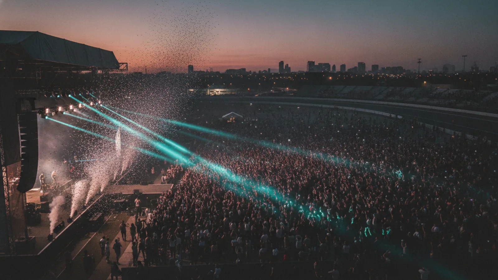 Festivalpublik i skymningen: Skapa ditt eget Corona Capital Hitster-paket med Hitify