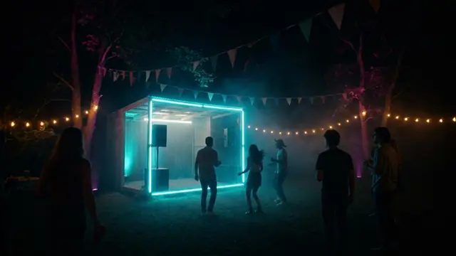 Vänner spelar ett musikspel på en fest: Festivalmusikspel: ta hem huvudscenen till din fest