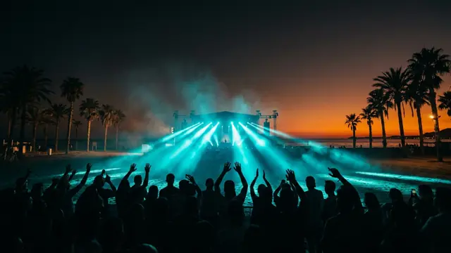 Festivalscen på natten: Skapa ditt eget FIB Benicassim 2026 Hitster-paket med Hitify