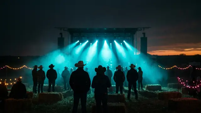 Festivalpodium in de nacht: Maak je eigen Hangtime Music Festival Hitster pack met Hitify