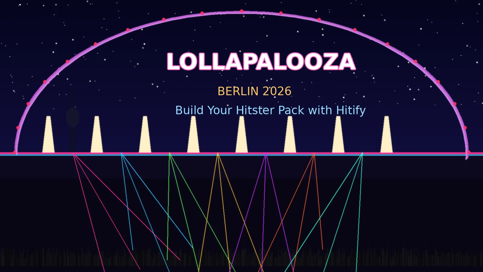 Vytvorte si vlastni Lollapalooza Berlin 2026 Hitster pack s Hitify