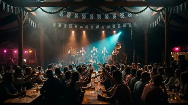 Festivalscen på natten: Skapa ditt eget Oktoberfest 2026 Hitster-paket med Hitify