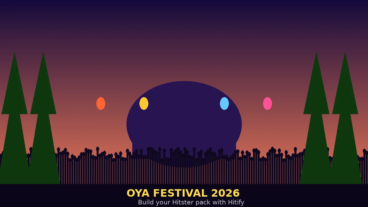 Crea il tuo pack Hitster dell'Oya Festival con Hitify