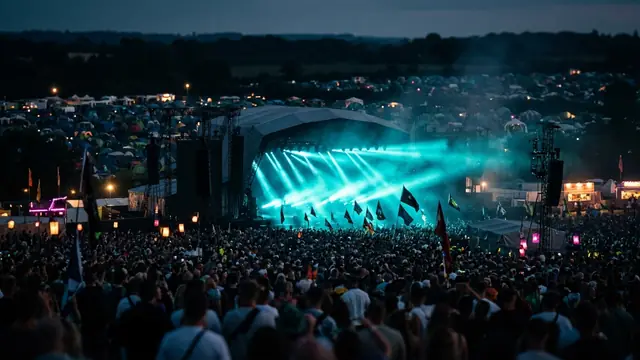 Festivalscen på natten: Skapa ditt eget Reading & Leeds 2026 Hitster-paket med Hitify