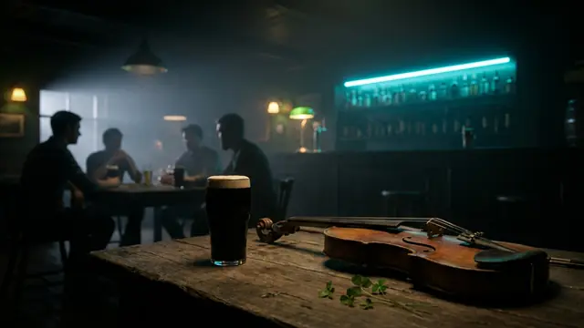 Vänner spelar ett musikspel på en fest: Musikquiz för Saint Patrick's Day: Din Guide till Irländsk Fest