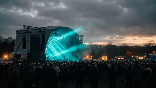 Festivalscen på natten: Skapa ditt eget TRNSMT 2026 Hitster-paket med Hitify
