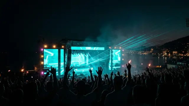 Festivalscen på natten: Skapa ditt eget Ultra Europe 2026 Hitster-paket med Hitify