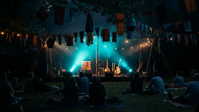 Festivalscen på natten: Bygg ditt eget WOMAD 2026 Hitster-paket med Hitify
