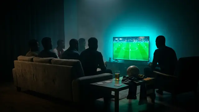 Vänner spelar ett musikspel på en fest: VM 2026 Musikquiz: 5 Fotbollsfestspel i en Klass för Sig